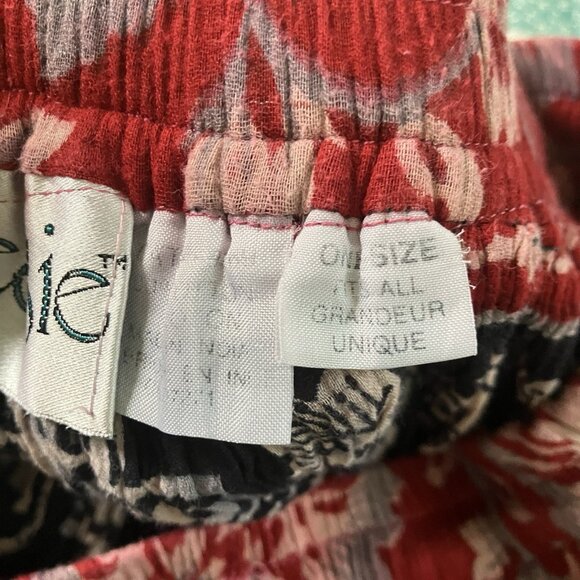 Vintage Jessie Midi Skirt Womens Floral Cotton Gauze Boho Hippie Pull On Comfy - Picture 5 of 9